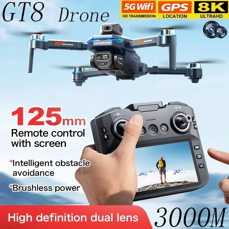 Drone Thermal Imaging - โดรน GT8 หน้าจอ 4.3 นิ้ว พร้อมระบบหลบหลีกสิ่งกีดขวาง