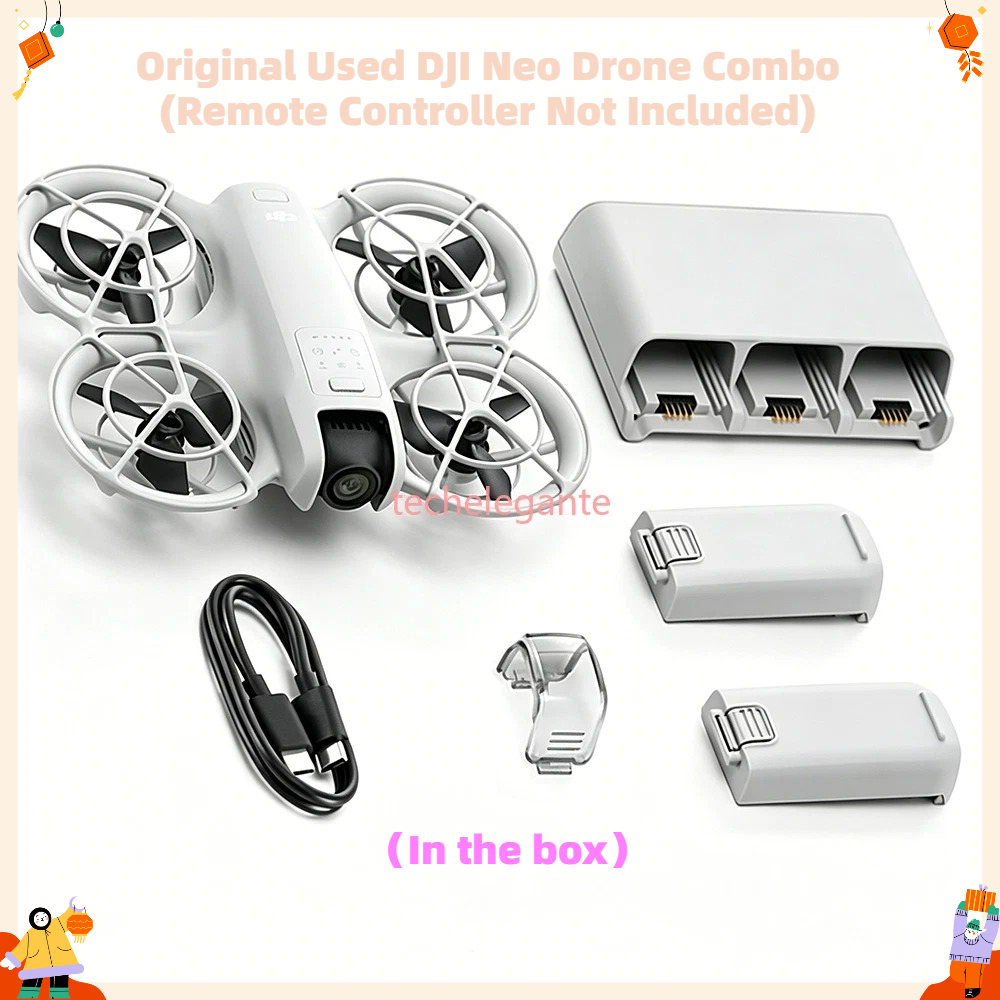 Drone Ndvi - โดรน DJI Neo ของแท้ที่ใช้งานแล้ว พร้อมแท่นชาร์จและแบตเตอรี่สำหรับบิน 2