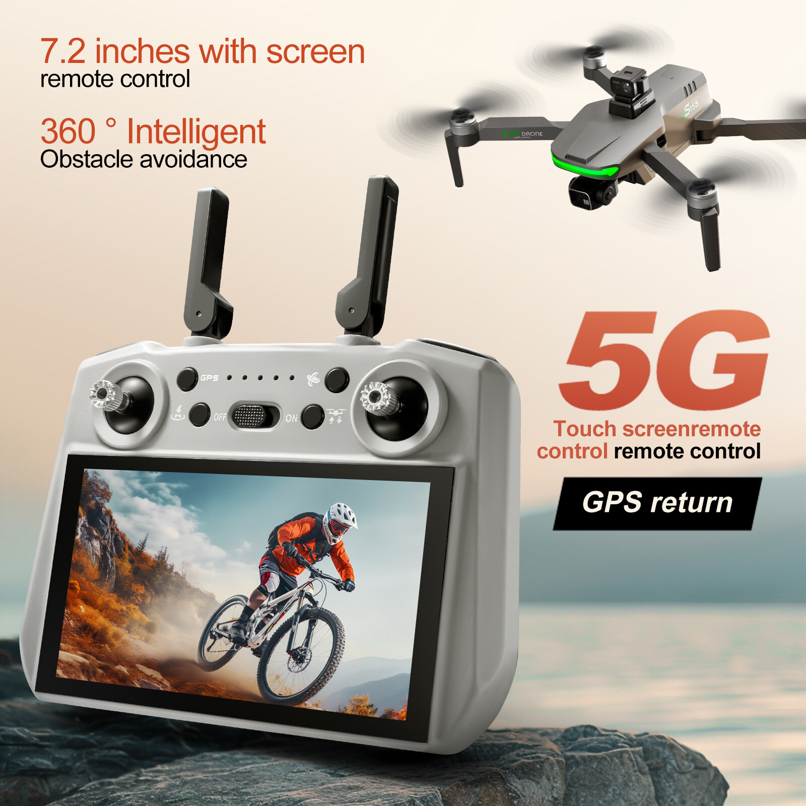 โดรน S155 MAX GPS WIFI 3 กม. F - Drone Surveying บทวิจารณ์และราคา